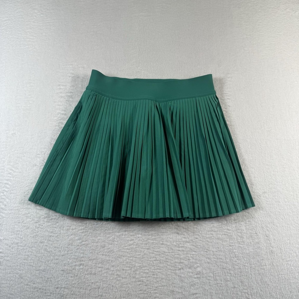 Lululemon varsity Skirt Womens 2 Green Pleated Athletic Tennis Skort Lined‎